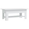 Coffee Table White 40.2"x21.7"x16.5" Engineered Wood