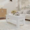 Coffee Table White 40.2"x21.7"x16.5" Engineered Wood