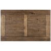 Rustic Floor Shelf Coffee Table with Storage; Solid Pine Wood