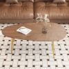 Modern Solid Wood Coffee Table Small Household Simple Home Tea Table Creative Oval Small Coffee Table for Living Room