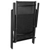 3 Piece Bistro Set Aluminum and Textilene Black