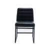 Upholstered Leather Dining Chairs Set of 2 With Metal Legs, Mid Century Modern Leisure Chairs for Kitchen Living Room Dining room Bistro Coffee Shop
