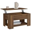 Coffee Table Brown Oak 31.1"x19.3"x16.1" Engineered Wood