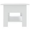 Coffee Table White 40.2"x21.7"x16.5" Engineered Wood