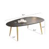 Modern Solid Wood Coffee Table Small Household Simple Home Tea Table Creative Oval Small Coffee Table for Living Room
